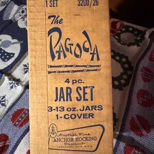 Vintage The Pagoda 4 pc Jar Set NIB